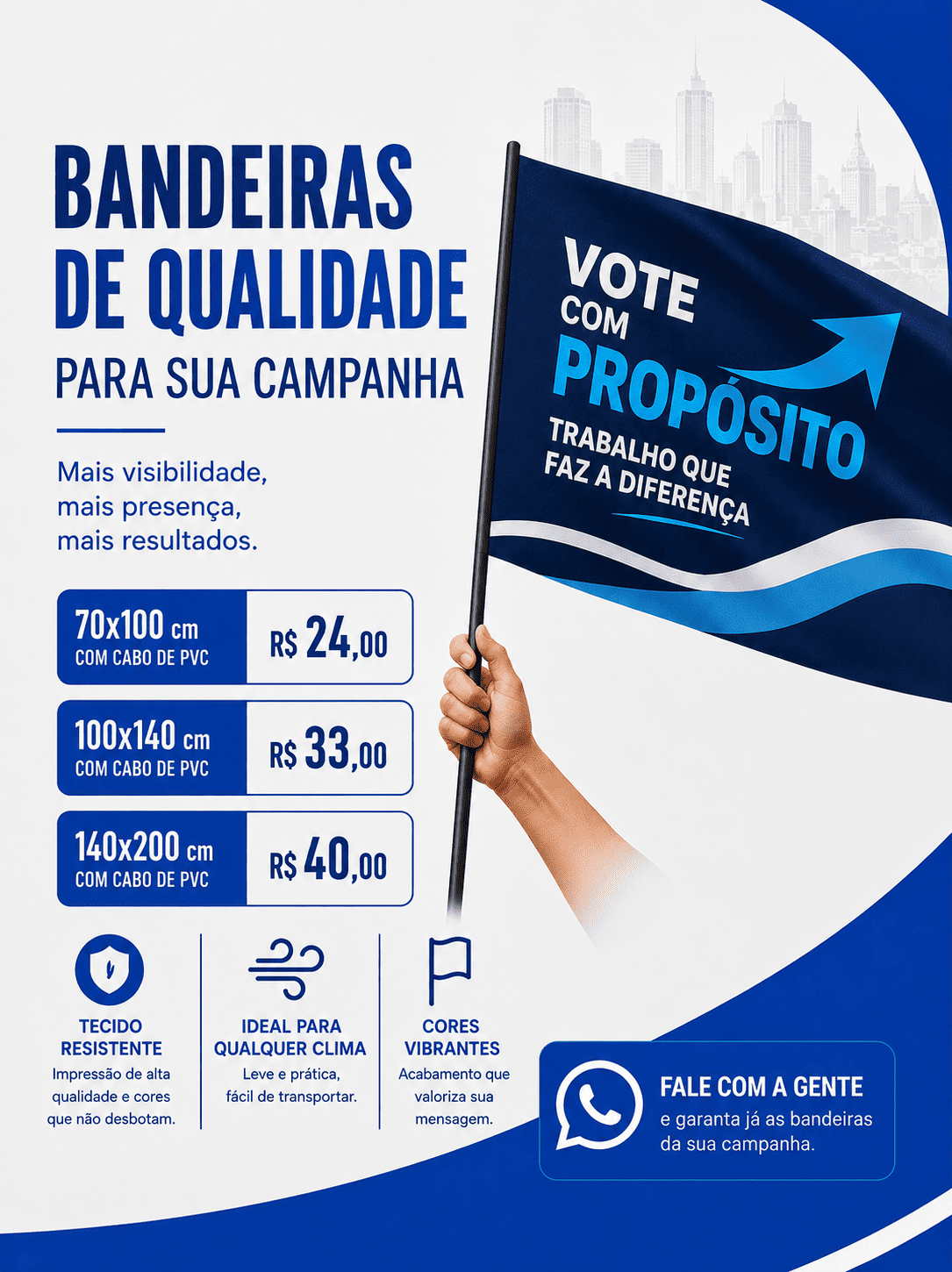 Bandeira para campanha politica